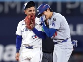 Shohei Ohtani laughs off Blue Jays fans’ mocking chant during World Series: 'My wife really appreciated it'