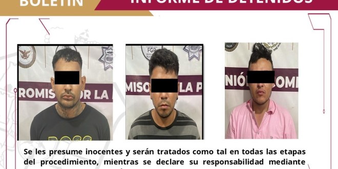 En recorridos de seguridad, son detenidos tres masculinos por delitos contra la salud, en Pomoca