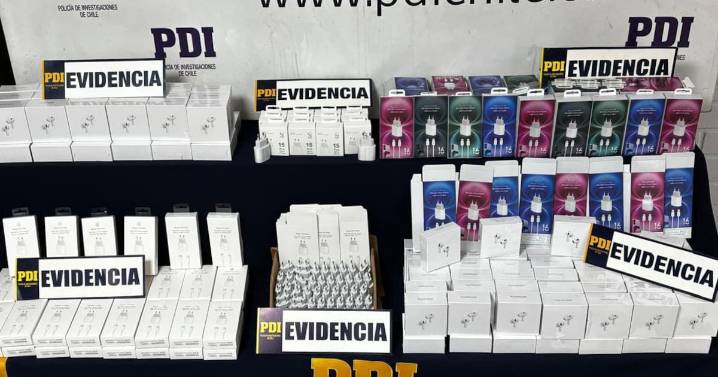 PDI incauta más de 2.500 productos telefónicos falsificados: están avaluados en $210 millones