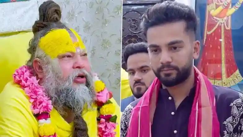 TV Elvish Yadav Seeks Premanand Maharaj Guruji’s Blessings at His Vrindavan Ashram; ‘Bigg Boss OTT 2’ Winner Promises To Chant ‘Radha’ 10,000 Times a Day After Sage’s Spiritual Guidance (Watch Video)