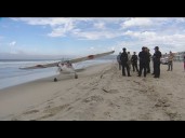 Small plane makes emergency landing on Mission Beach near beachgoers