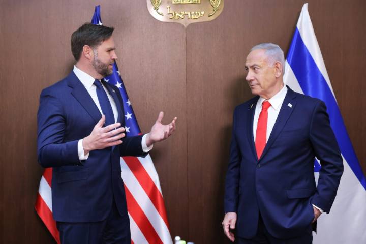 Israel 'not a protectorate' of the US, Netanyahu says ahead of meeting with Vance