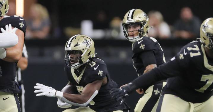 Saints RB Kendre Miller left the Bears game early with a knee injury. Here's the latest.