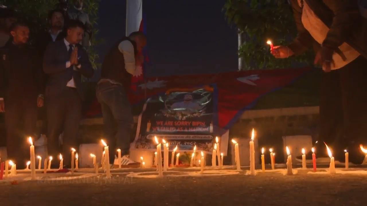 Vigil in Kathmandu for Nepalese hostage Bipin Joshi after his body released from Gaza