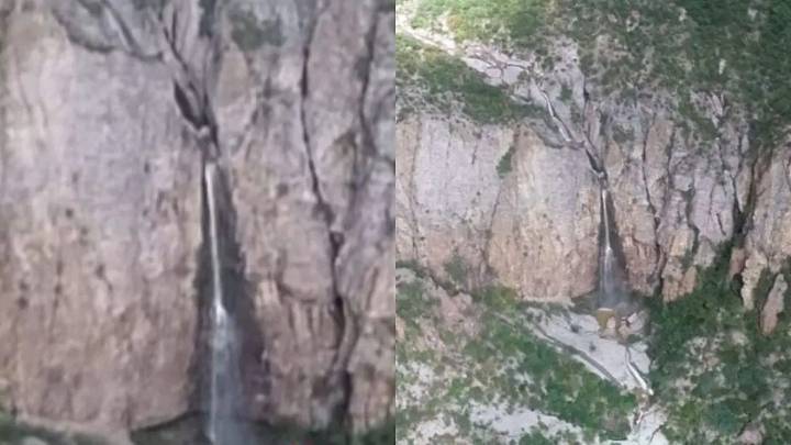 ¡Impresionante! Aparece una cascada en La Cañada La Pila en San Pedro de la Cueva