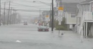 Nor'easter flooding roads along East Coast
