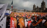 Sindicatos como SNTE, CATEM y CROC acapararon el Zócalo durante evento de Sheinbaum