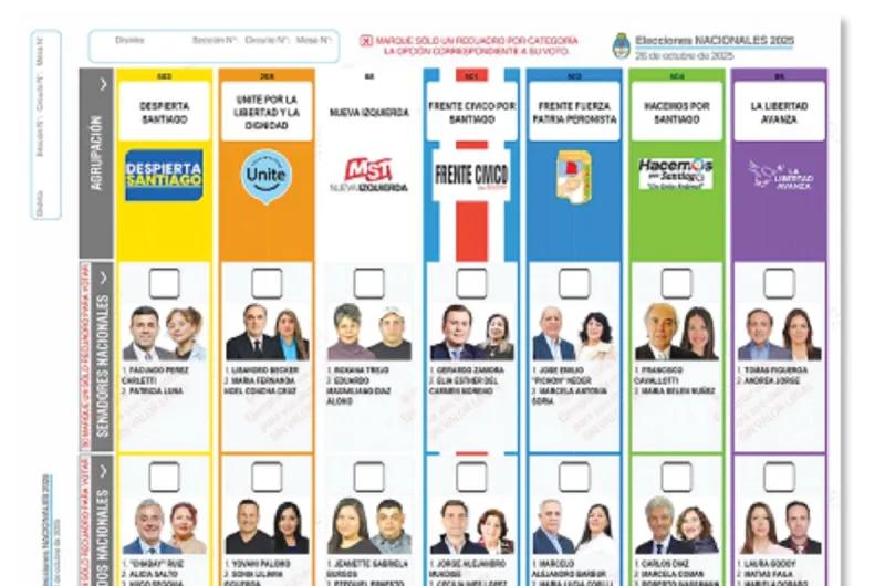 Así es la boleta única de papel que se usará en Santiago el domingo 26