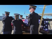 Family reunites with remains of World War II hero at San Diego International Airport