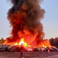 Fire spreads to 47 vehicles at Candia salvage yard