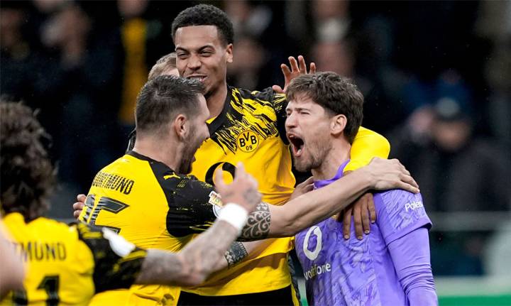 El Dortmund pasa en los penaltis ante el Eintracht de Fráncfort