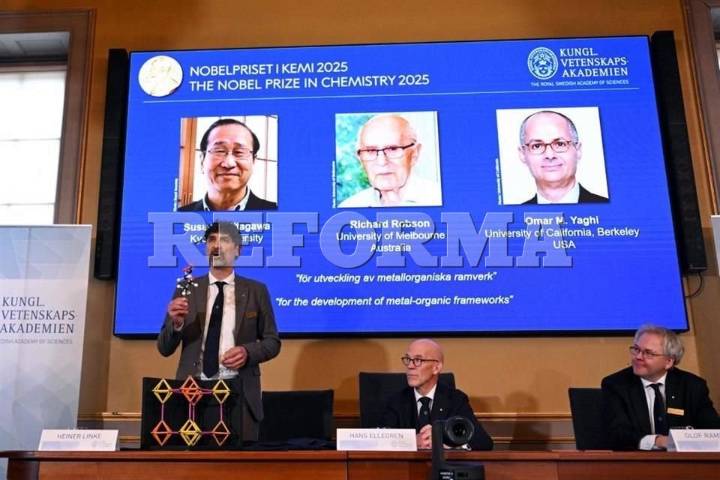 Ganan Nobel de Química por marcos metal