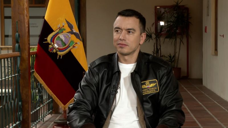 Noboa dice que el paro en Ecuador se politizó y que los ataques a su caravana “no fueron solo palos y piedras”