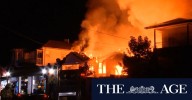 Home burns to ground, two others damaged in fierce blaze