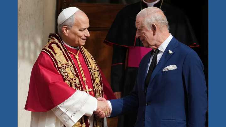 King Charles III prays with pope in historic visit, a welcome respite from royal troubles at home