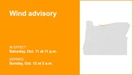 Eastern Columbia River Gorge of Oregon placed under a wind advisory Saturday and Sunday