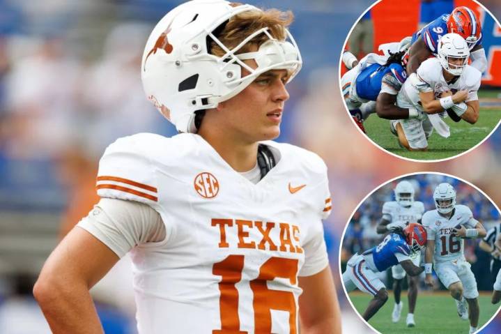 Arch Manning's struggles continue as Texas drops tight game to Florida