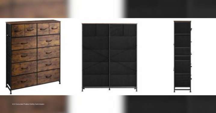 More than 70,000 dressers recalled for tipover risks that endanger children