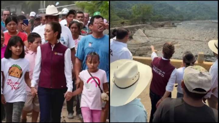 Claudia Sheinbaum supervisa apertura de caminos en Puebla, garantiza apoyo a la comunidad