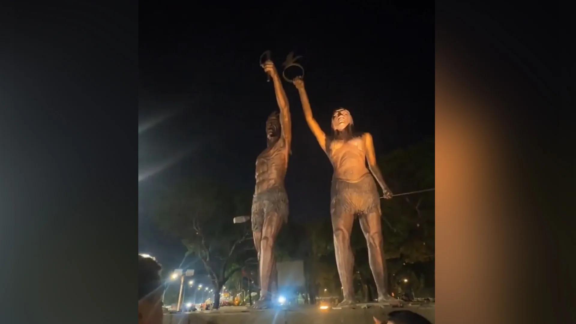 Cerrada la autopista por inauguración de estatua del cacique Guaicaipuro