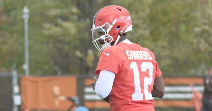 Browns QB2 Shedeur Sanders added to injury report, Bailey Zappe elevated from practice squad