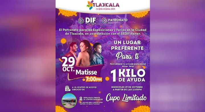 Matisse ilumina la Feria de Tlaxcala 2025 con su pop romántico y solidario
