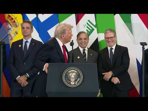 Trump speaks at Middle East Peace Agreement signing