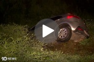 VIDEO: Driver rescued from creek 