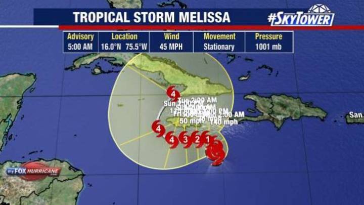 Tropical Storm Melissa expected to begin intensifying as it takes aim at Jamaica
