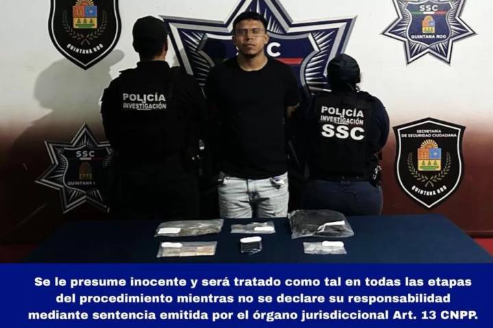 .Sorprendido cuando manipulaba drogas en Paraíso Maya