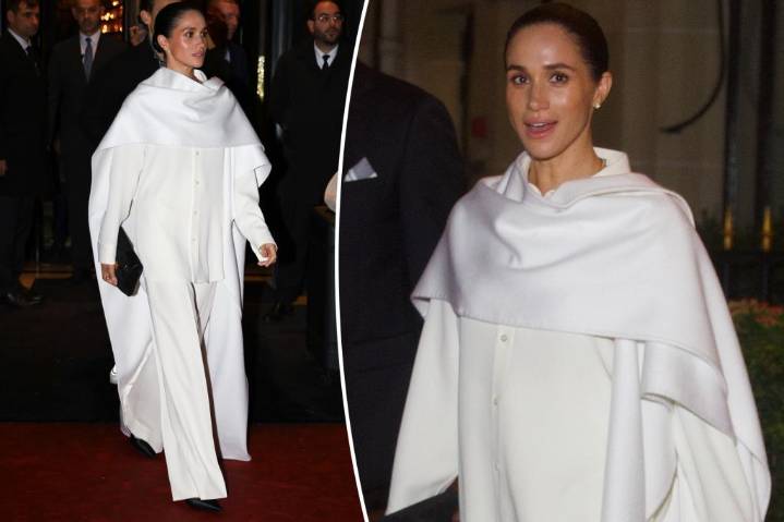 Meghan Markle makes Paris Fashion Week debut at Balenciaga show