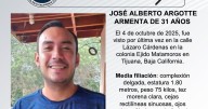 Se busca a José Alberto Argotte Armenta de 31 años