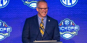 Greg Sankey pushes back on absurd rule allowing NCAA athletes to gamble on pro sports
