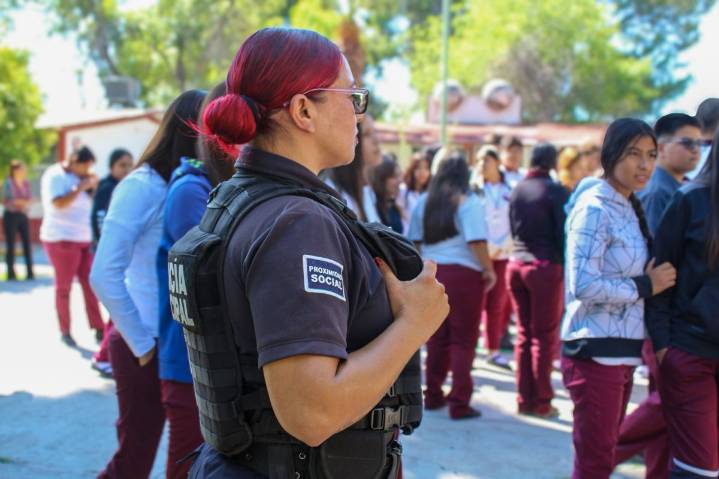 Implementan operativo preventivo en el CBTa No. 2 para fortalecer la seguridad escolar en Delicias
