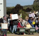 National Republican Congressional Committee: Rebecca Cooke sign. Republicans are Nazi’s sign. Impeach Trump sign.