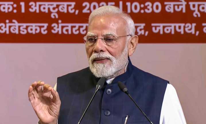 PM Modi hails RSS at centenary celebration, says it faced conspiracies, built the nation