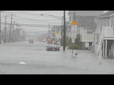 Nor'easter flooding roads along East Coast