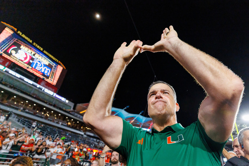 Texas and Penn State fall out of AP Top 25, Miami jumps Oregon to No. 2 behind Ohio State