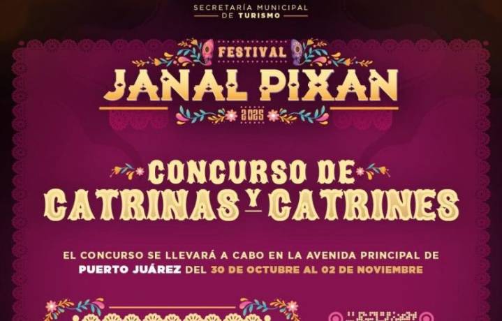Convocan a concurso de Catrinas y Catrines del Festival Janal Pixán 2025