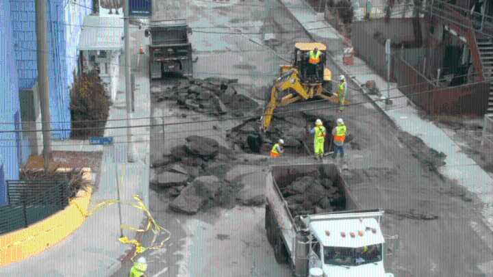 Sinkhole opens on Venice street after water main break
