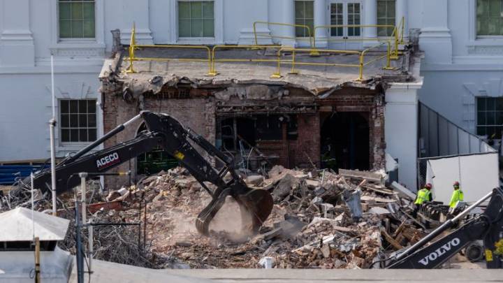 Mum’s the word from workers on East Wing demolition, including some who say they’ve signed NDAs