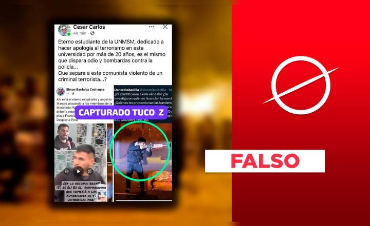 Joven que lanzó pirotecnicos en marcha de la 'Generación Z' no es estudiante de la UNMSM: PNP lo desmiente