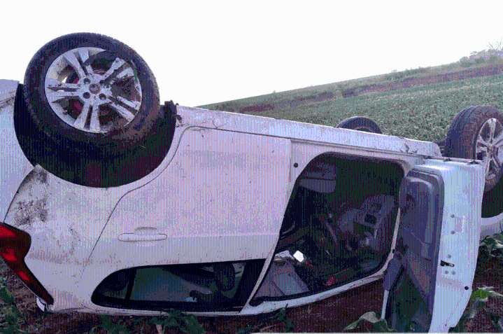 Accidente en el departamento Diamante dejó a conductor con traumatismos