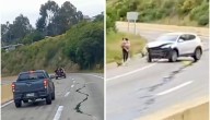 Desconocidos derramaron aceite sobre el pavimento y provocaron accidente de tránsito en el camino La Pólvora de Valparaíso