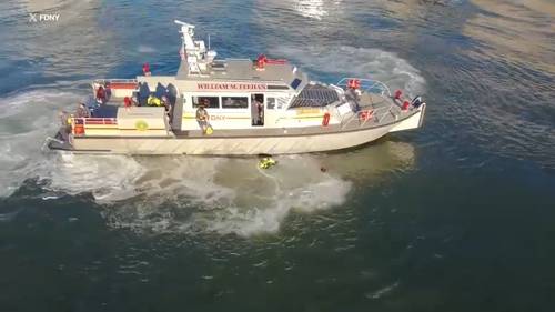 FDNY drone rescues person in East River near Queensboro Bridge