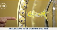 Resultados del Chispazo de hoy 30 de octubre del 2025. Ve los números ganadores