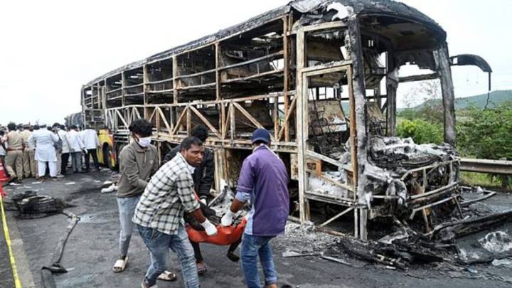 Mother visiting daughter, techie returning after Diwali: Search of families on after Andhra bus tragedy