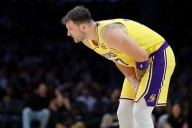 Lakers’ Luka Doncic likely out at least one week with a sprained finger, bruised leg