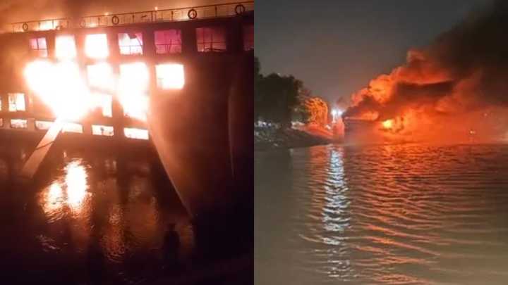 Crucero en el río Nilo se incendió mientras transportaba más de 200 pasajeros: las intensas llamas consumieron parcialmente la nave