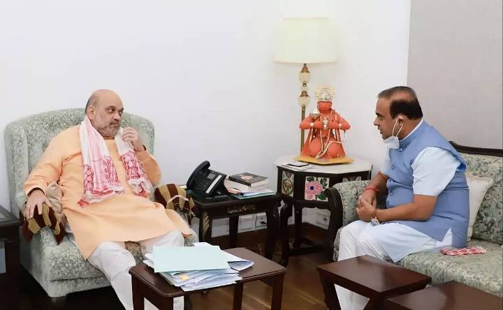 Assam CM Himanta Biswa Sarma Meets Amit Shah, Singapore Envoy
